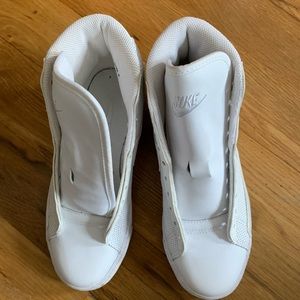 Perforated Nike white high top,  Women's Size 6.5. youth 5